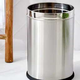 Home Centre Corsica Rhodes Stainless Steel Open Waste Bin - 10L-image-86