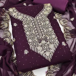 Leeza Store Semi-Stitched Dress Material-image-71