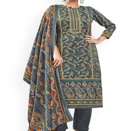 DRAVINAM Trends Ethnic Motifs Printed Unstitched Dress Material-image-101