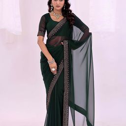 Moda Rapido Beads and Stones Pure Georgette Saree-image-81
