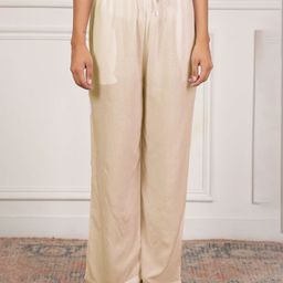 HOUSE OF KARI Women Beige Rayon Cotton Pants-image-46