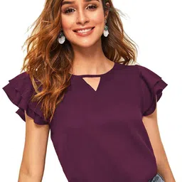 DressBerry Keyhole Neck Crop Top-image-81