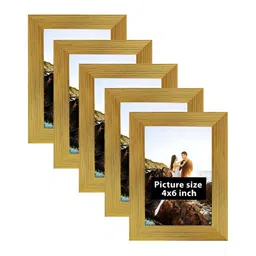 Art Street Gold-Toned 5 to 7 Pieces Wood Wall Photo Frames-image-44