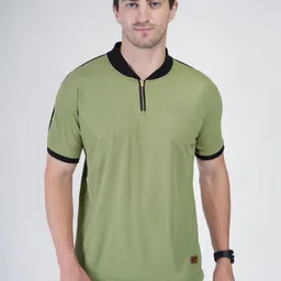 John Peters Men Bio Finish Solid High Neck T-shirt-picture-37