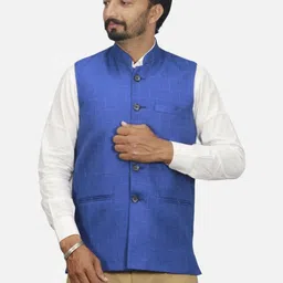 GARGIAN Master Cut Men Blue Polyester Jackets-picture-7