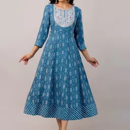 Kairab Women Striped Flared Sleeves Anarkali Kurta-picture-12