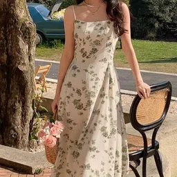 JC Mode Floral Print Fit & Flare Midi Dress-image-78