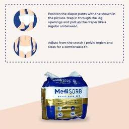 Medisorb Unisex Set Of 2 Adult Pull Ups Diaper Pants - L 10 Pieces Each image 2