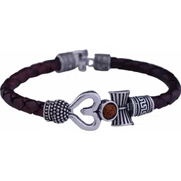 Divine souvenirs Brown Silver Bracelet-17