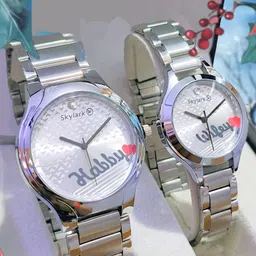 Skylark Set Of 2 Stainless Steel Analogue Couple Watches-22