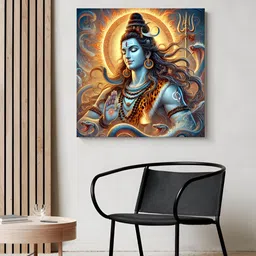 999Store Yellow & Blue 1 Piece Wood Religious Wall Paintings-image-72