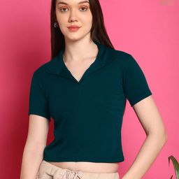 Metronaut Solid Pack Of 2 Fitted Crop Top-image-112