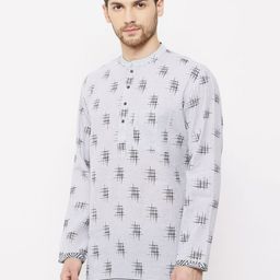 Arch element Men Geometric Printed Patchwork Kurta image 4
