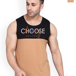 SLOWLORIS Pack Of 2 Printed Combed Cotton Gym Vests VSL26 CMB(CHS BLACKRUST)(LOOK-image-69