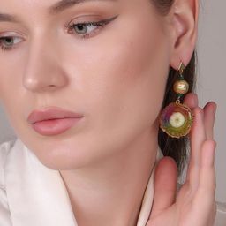 Dua Gold-Plated Brass Drop Earrings-image-40