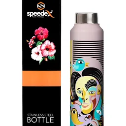 Speedex Multicoloured & Multicoloured Single Stainless Steel Printed Single Wall Vacuum Water Bottle-image-73