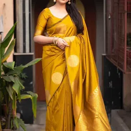 Aldwych Woven Design Zari Silk Blend Banarasi Saree-image-87