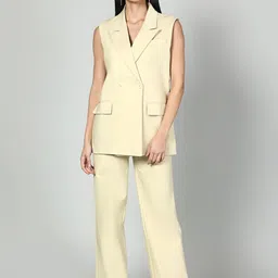 Fashion Sleevless Blazer and Trouser Set-picture-57