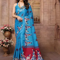 KALINI Kalamkari Printed Saree-49