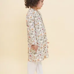 Sethukrishna Boys Floral Printed Regular Kurta with Pyjamas image 3