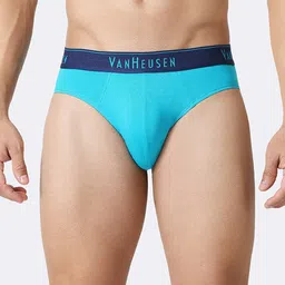 Van Heusen Men Blue Solid Colour Fresh Ultra Soft Briefs-image-67