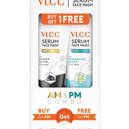 VLCC Vitamin C & Charcoal Serum Facewash for AM & Aloe Vera Serum Facewash for PM-29