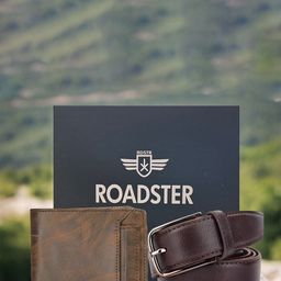Roadster Men Wallet & Belt Accessory Gift Set-36