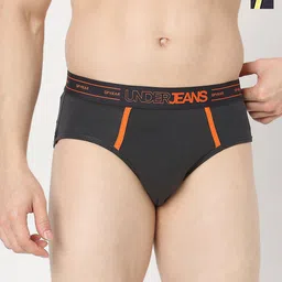 UnderJeans by Spykar Pack Of 2 Anti-Microbial Basic Briefs UJNTPBC017NavyDkGrey-picture-28