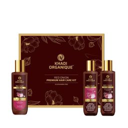 Khadi Organique Set Of 3 Red Onion Hair Kit 300ml-6