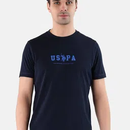 U.S. Polo Assn. Men Brand Logo Printed Tri Blend Fabric Pure Cotton Lounge T-Shirt-image-38
