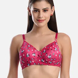 FIMS Floral Printed Full Coverage Lightly Padded Everyday Bra With All Day Comfort-image-70