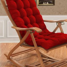 DADDY COOL Red Rectangle Cotton Filled Soft & Fluffy Chair Cushion-58