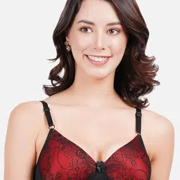 FIMS Floral Self Designed Full Coverage Lightly Padded Everyday Bra With All Day Comfort-56