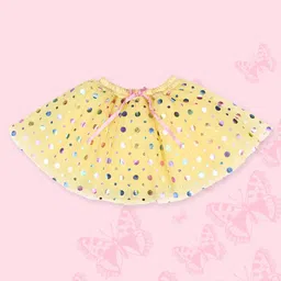 CUTECUMBER Infant Girls Polka Dot Glittered Flared Skirt-picture-44