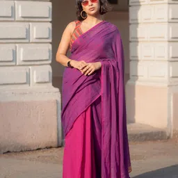 Suta Pink Solid Pure Mul Cotton Saree-picture-46
