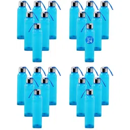 Kuber Industries Blue Set of 6 Plastic Solid Water Bottle-30
