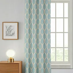 AADI TRADERS Pack of 1Polyuster Blue Door Curtain-picture-8