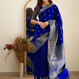 BerMondsey Woven Design Zari Silk Blend Saree-picture-35