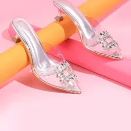 Froh Feet Women Pointed Toe Kitten Sandals-picture-34