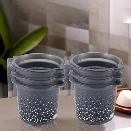 Kuber Industries Black & White 6 Pieces Geometric Printed Mugs 1.5 L Each-22