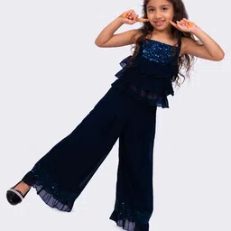 Twisha Girls Embellished Shoulder Straps Top With Palazzos-image-64