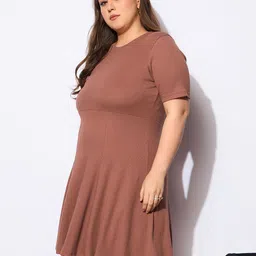 SASSAFRAS Curve Plus Size Fit & Flare Dress image 4
