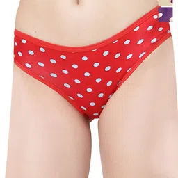 Docare Women Pack of 3 Printed Polka  Bikini Briefs YummyPanty-Yellow-Purple-Red-image-57