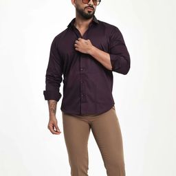 Foomer Spread Collar Standard Satin Long Sleeves Regular Fit Casual Shirt-image-35