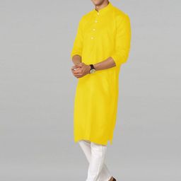 KRIMMPLE LOVE Men Regular Pure Cotton Kurta with Trousers-picture-39