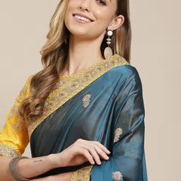 Anouk Rustic Embellished Embroidered Pure Cotton Saree-96