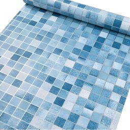 INDIAN ROYALS Blue Mosaic Tile Printed Self-Adhesive & Durable Wall Sticker-image-78