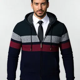 StyleCast x Revolte Men Colourblocked HoodedPullover-picture-14