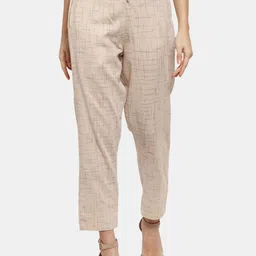 CORSICA Women Checked Tailored Regular Trousers-image-17