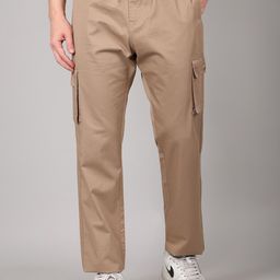 HAUWER Men Relaxed Easy Wash Cargos Trousers-image-71
